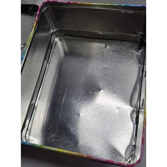 Lisa Frank ~UNICORN RAINBOW Tin Butterflies Metal Embossed Lunchbox Tin - Picture 13 of 15